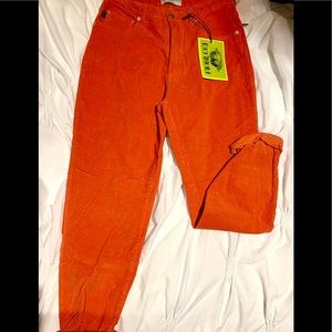NWT FIORUCCI x Yves Orange Corduroy Trousers